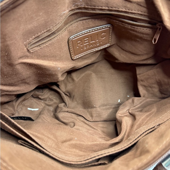 Relic Black and Brown Shoulder Bag with Double Handles - Picture 5 of 5